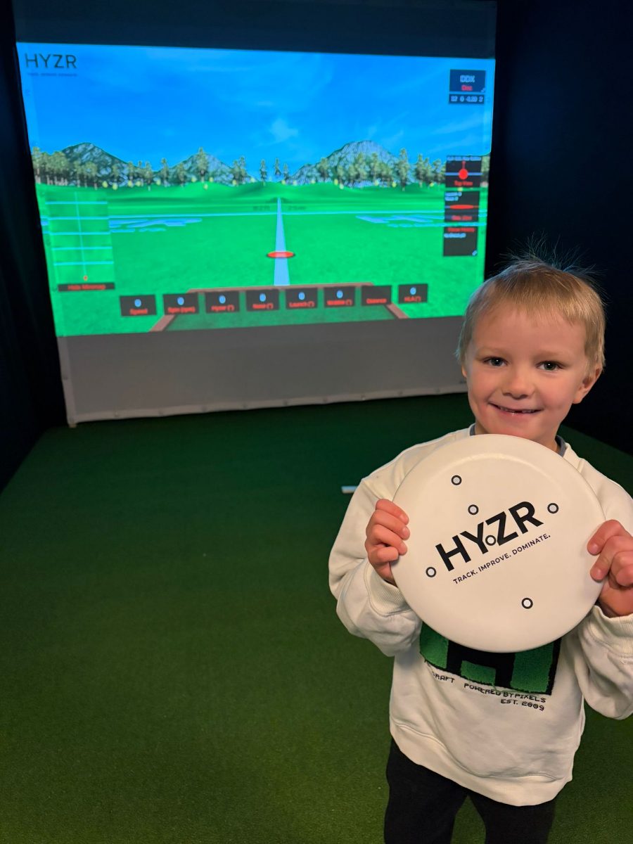 Discgolfsimulator i Tactive Arena