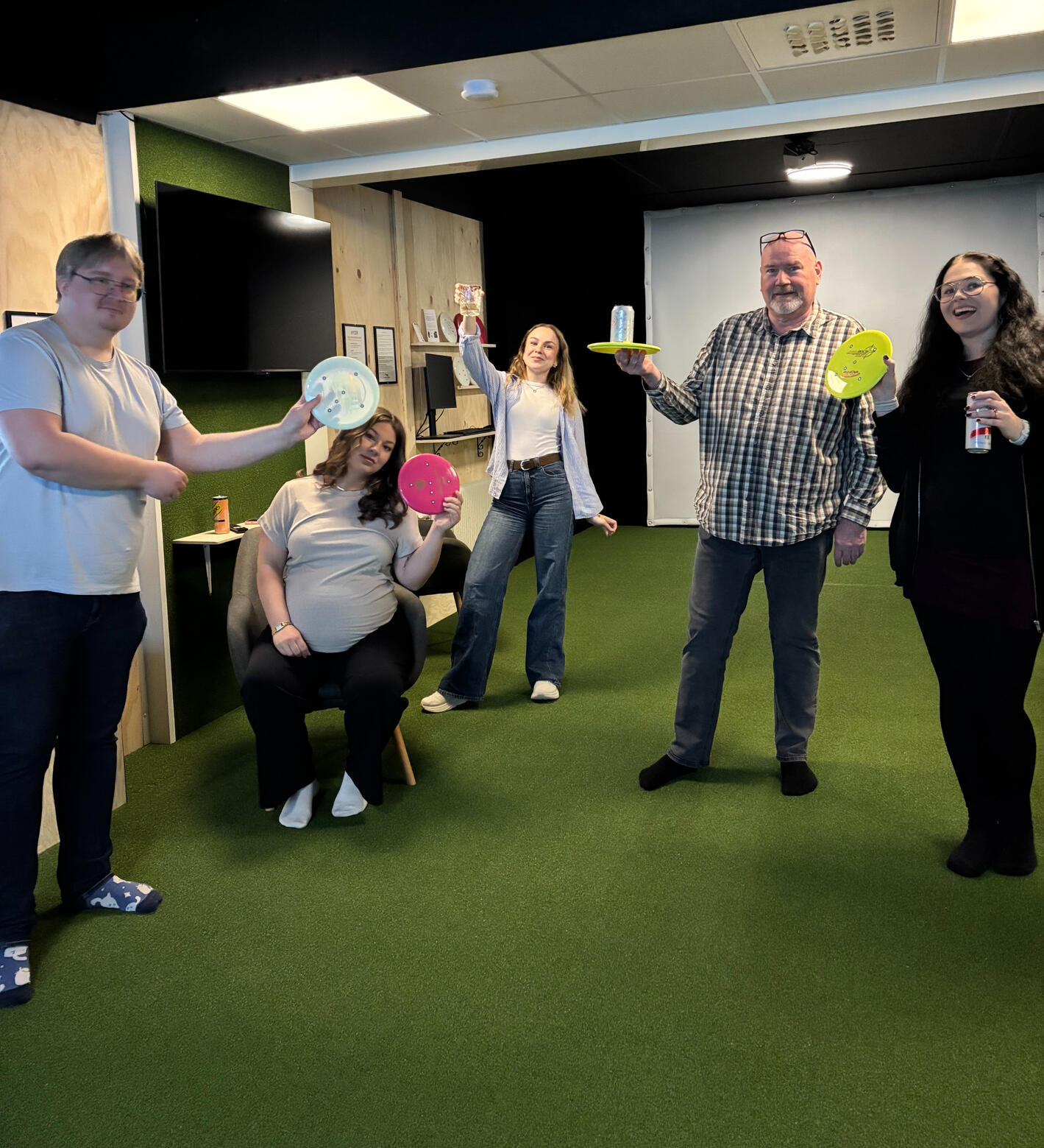 Afterwork med discgolfsimulator